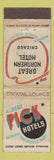 Matchbook Cover - Great Northern Hotel Chicago IL WEAR