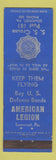 Matchbook Cover - American Legion SS Crouse Post Somerset PA