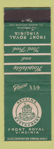 Matchbook Cover - Skyline Restaurant Front Royal VA