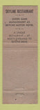 Matchbook Cover - Skyline Restaurant Front Royal VA