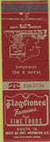 Matchbook Cover - Flagstones Fine Foods Newington NH maroon