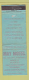 Matchbook Cover - May Motel North Jackson OH WEAR
