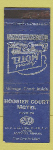 Matchbook Cover - Hoosier Court Motel Rockville IN WEAR