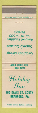 Matchbook Cover - Holiday Inn Bradford PA