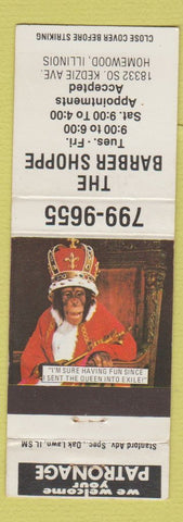 Matchbook Cover - The Barber Shoppe Homewood IL
