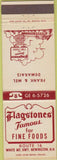 Matchbook Cover - Flagstones Fine Foods Newington NH white