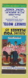 Matchbook Cover - Sunset Motel Salina KS Barber Shop Quartet