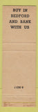 Matchbook Cover - State Savings Bank Bedford IA