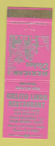 Matchbook Cover - Cielito Lindo Restaurant Mexican Palm Desert CA WEAR