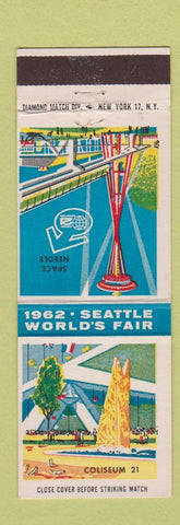 Matchbook Cover - 1962 Seattle World's Fair Space Needle Coliseum 21