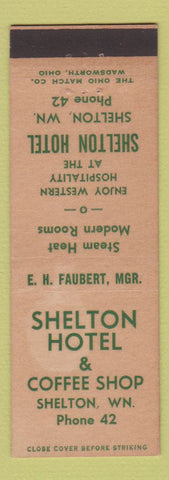 Matchbook Cover - Shelton Hotel Shelton WA low phone #