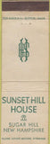 Matchbook Cover - Sunset House Sugar Hill NH WEAR