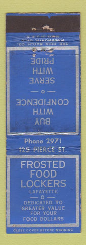 Matchbook Cover - Frosted Food Lockers Lafayette LA? IN? WEAR