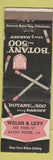 Matchbook Cover - Botany 500 Men's Clothes Welsh Levy Baton Rouge LA WEAR