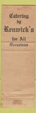 Matchbook Cover - Renwick's Restaurant Princeton NJ WEAR