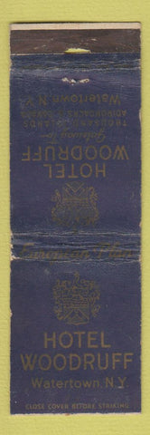 Matchbook Cover - Hotel Woodruff Watertown NY WORN