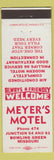 Matchbook Cover - Meyer's Motel Bowling Green MO