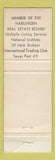 Matchbook Cover - EL Maberry Real Estate Harlingen TX WEAR