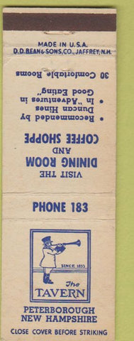 Matchbook Cover - The Tavern Petersborough NH