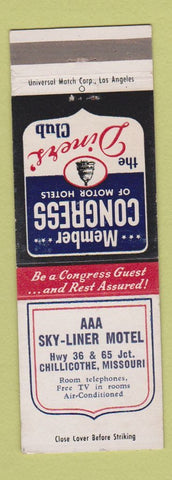 Matchbook Cover - AAA Sky Liner Motel Chillicothe MO