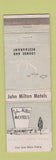 Matchbook Cover - John Milton Hotels Dewitt NY