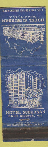 Matchbook Cover - Hotel Suburban Summit NJ East Orange WEAR