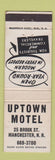 Matchbook Cover - Uptown Motel Manchester NH