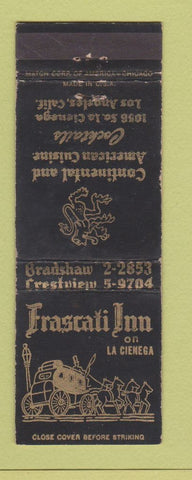 Matchbook Cover - Frascati Inn Los Angeles CA WEAR