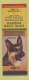 Matchbook Cover - Lone Star Courts Lordsburg NM German Shepherd Mobil oil gas