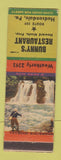 Matchbook Cover - Bunny's Restaurant Hudsondale PA
