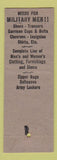 Matchbook Cover - Caster Military Store St Louis MO WEAR