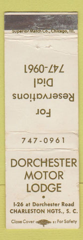Matchbook Cover - Dorchester Motor Lodge Charleston Heights SC
