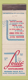 Matchbook Cover - Louis' Restaurants Niagara Falls NY
