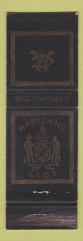 Matchbook Cover - Maryland Club MD WEAR