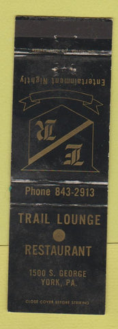 Matchbook Cover - Trail Lounge Restaurant York PA WEAR