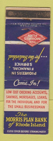 Matchbook Cover - Morris Plan Bank RI WEAR