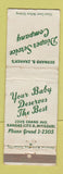 Matchbook Cover - Bernard Zahner's Diaper Service Kansas City MO WORN