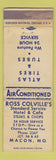 Matchbook Cover - Ross Colville's Standard oil gas Hotel Macon MO