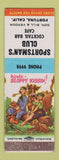 Matchbook Cover - Sportsman's Club Fortuna CA hillbilly