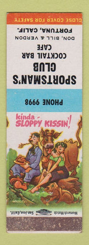 Matchbook Cover - Sportsman's Club Fortuna CA hillbilly