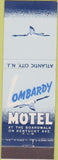 Matchbook Cover - Lombardy Motel Atlantic City NJ