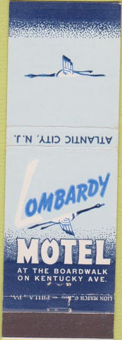 Matchbook Cover - Lombardy Motel Atlantic City NJ