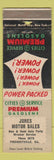 Matchbook Cover - Cities oil gas Jones Motors Pinckneyville IL WEAR