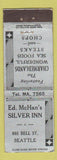 Matchbook Cover - Ed McHan's Silver Inn Seattle WA