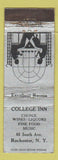 Matchbook Cover - College Inn Rochester NY WEAR