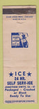 Matchbook Cover - Ice 24 Hour Self Serv