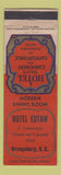 Matchbook Cover - Hotel Eutaw Orangeburg SC