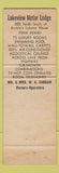 Matchbook Cover - Lakeview Motor Lodge Roanoke VA Quality Courts Full Length