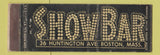 Matchbook Cover - Showbar Boston MA WEAR Full Length