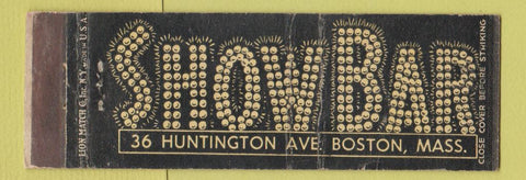 Matchbook Cover - Showbar Boston MA WEAR Full Length